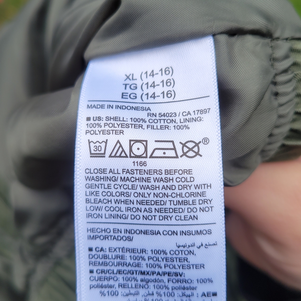 Girls Olive Green Quilted Jacket - Picture 9 of 10